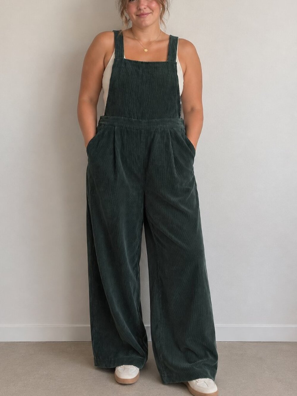 Twik by Simons Vision Corduroy Wide Leg Jumpsuit Overalls